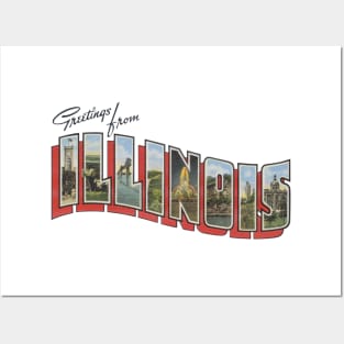 Greetings from Illinois Posters and Art